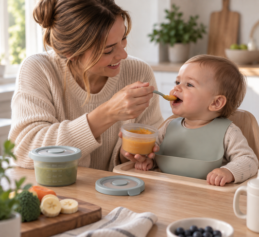 Set de almacenamiento y snacks para comida de bebé