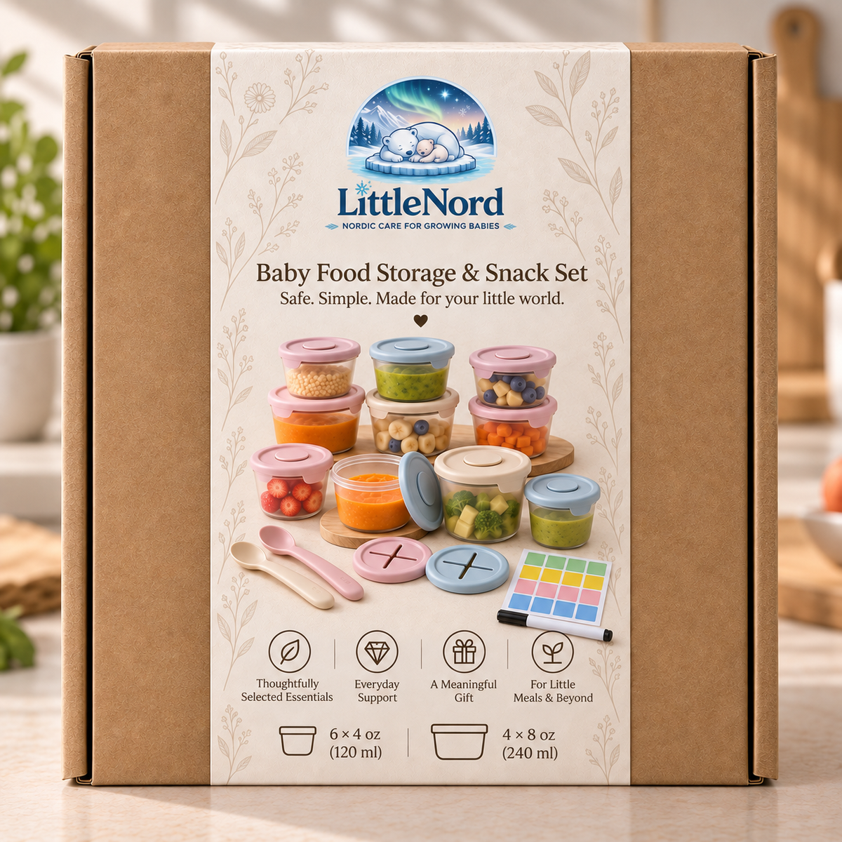 Set per la conservazione di pappe e snack