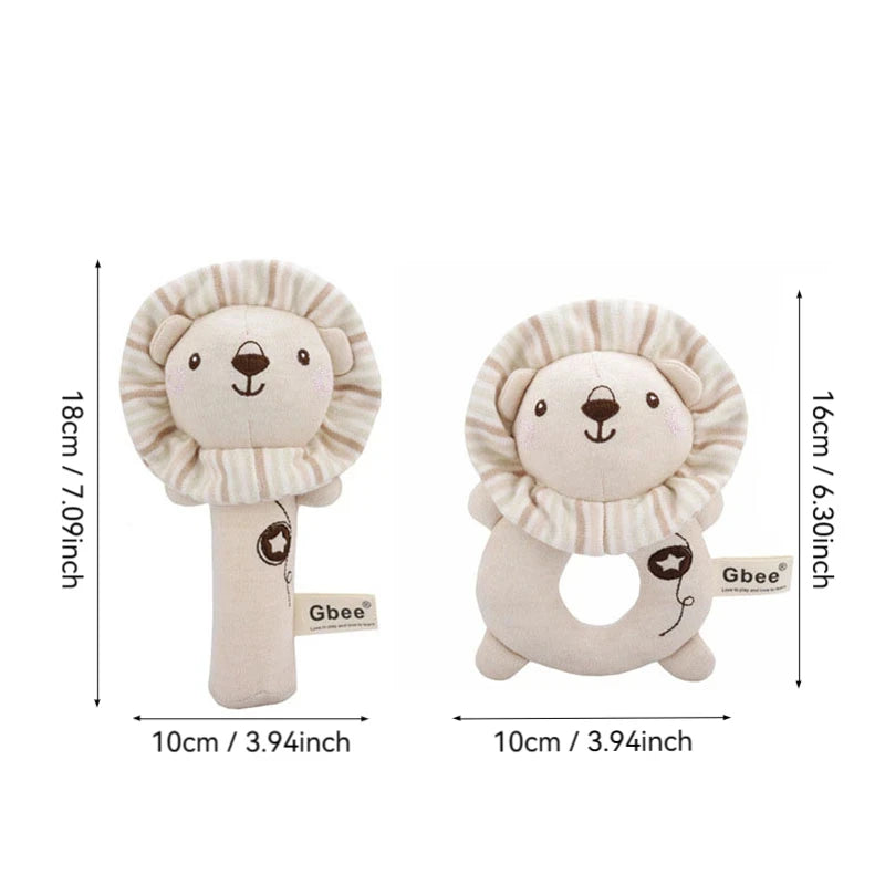 Organic Cotton Baby Rattle Toy