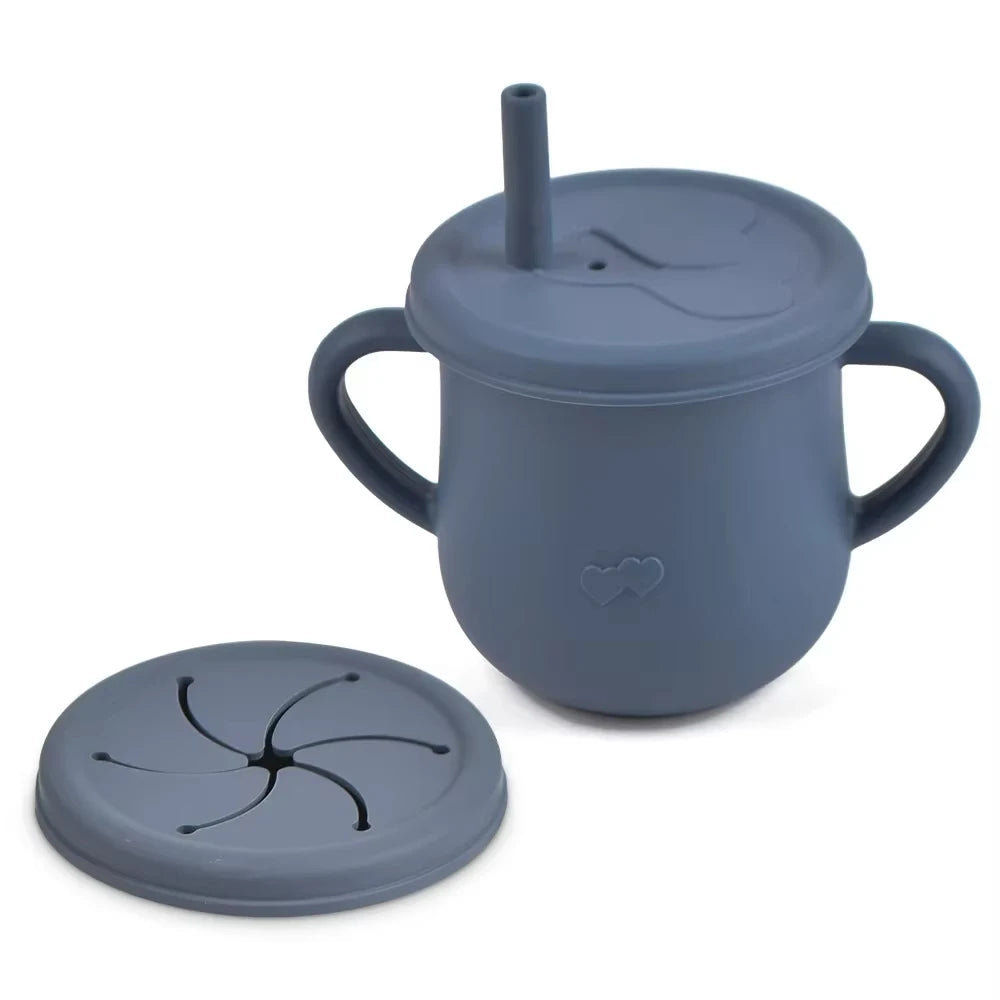 Silikon-Baby-Trinklernbecher und Snackbecher 2-in-1