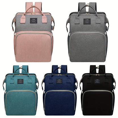 3-in-1 Diaper Bag with Foldable Baby Bed