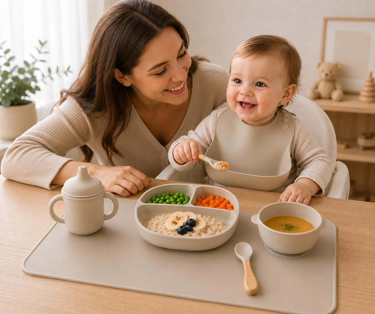 Caja de artículos esenciales para la primera comida