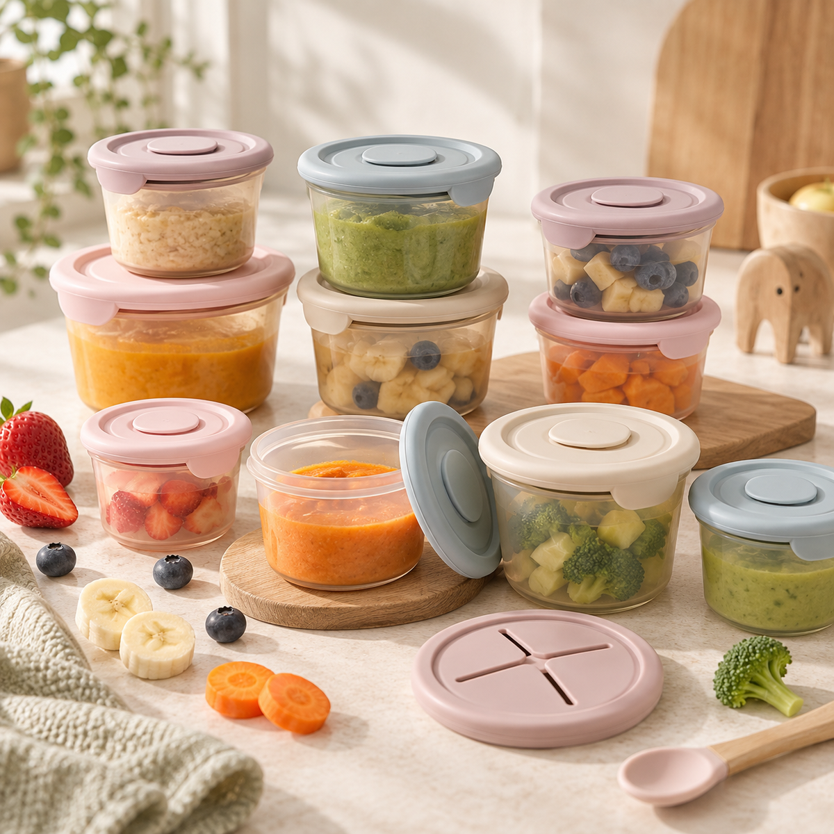 Set per la conservazione di pappe e snack
