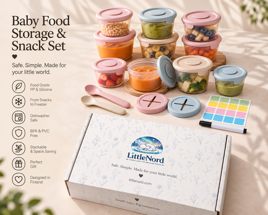 Set de almacenamiento y snacks para comida de bebé