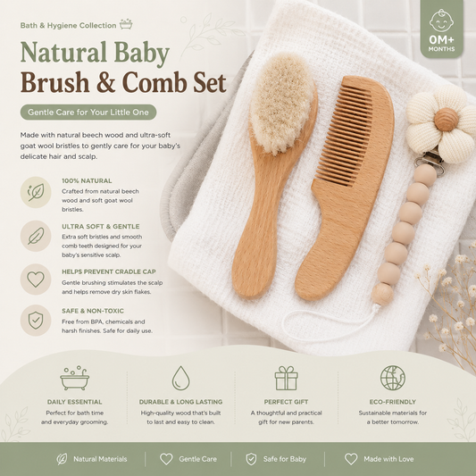 Natural Baby Brush & Comb Set