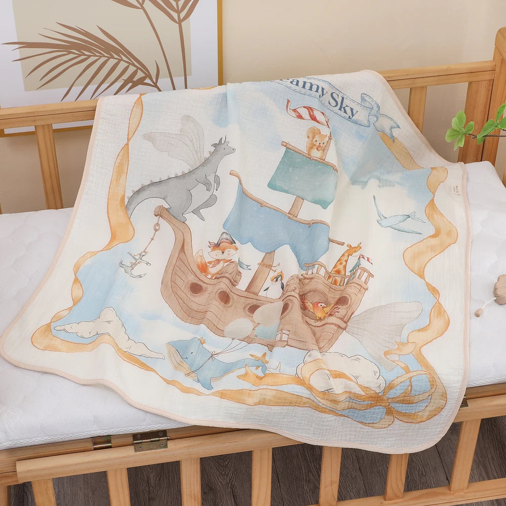 Soft Cotton Gauze Baby Blanket