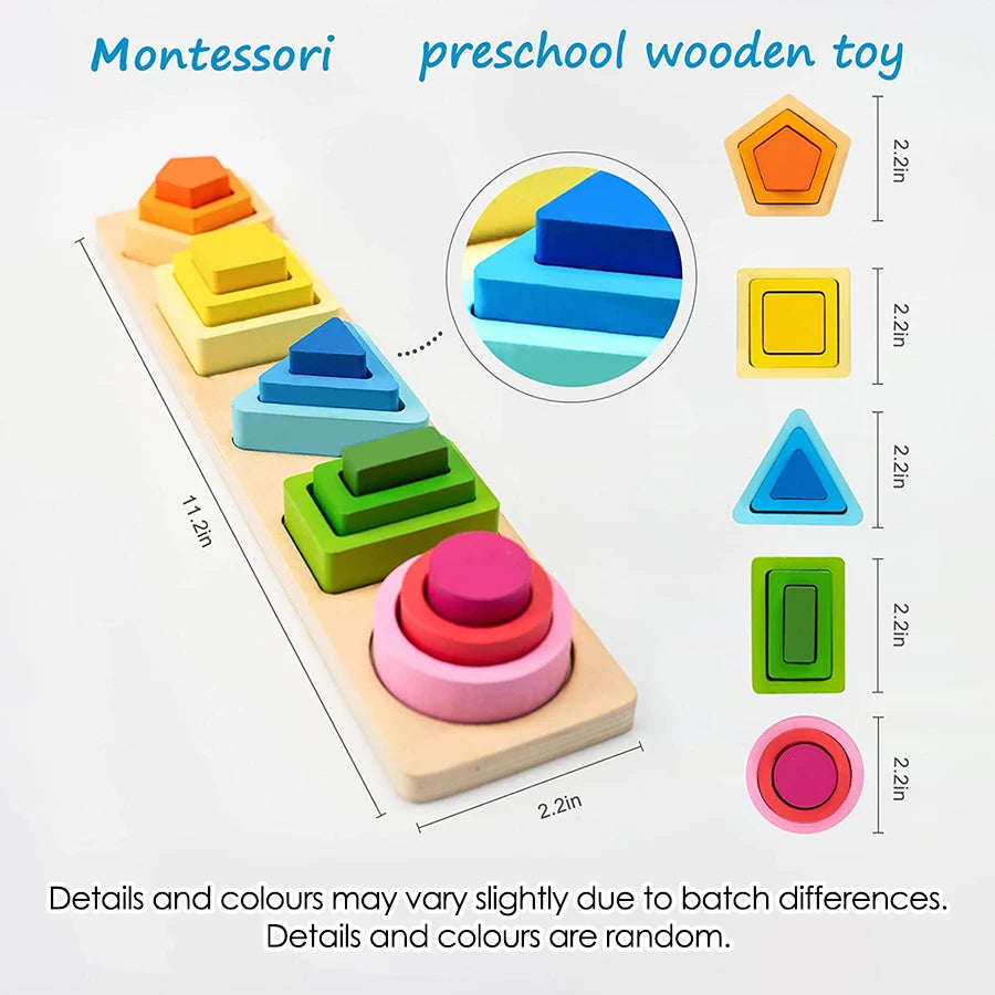 Montessori Wooden Stacking & Sorting Toy