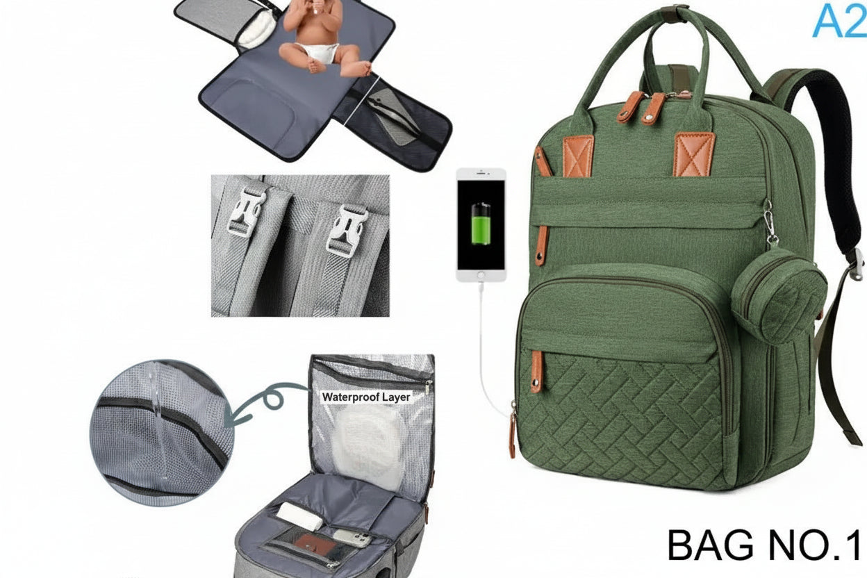 Large Capacity Diaper Backpack