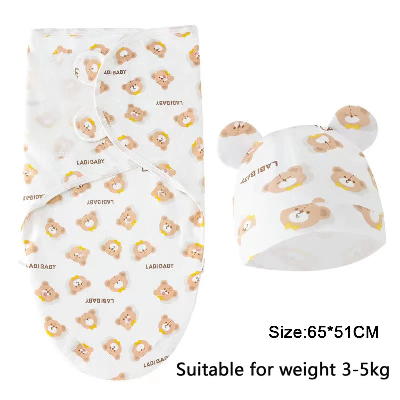 Newborn Swaddle Blanket & Hat Set