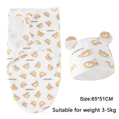 Newborn Swaddle Blanket & Hat Set