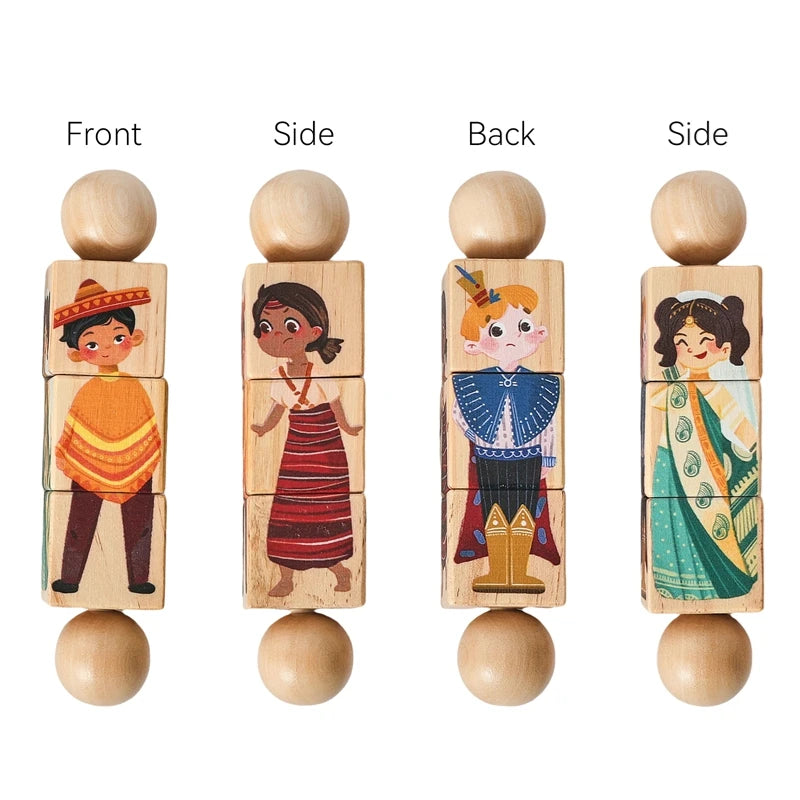 Baby Rattle Set with Silicone & Wooden Teethers