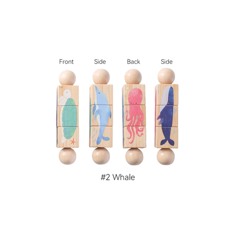Baby Rattle Set with Silicone & Wooden Teethers