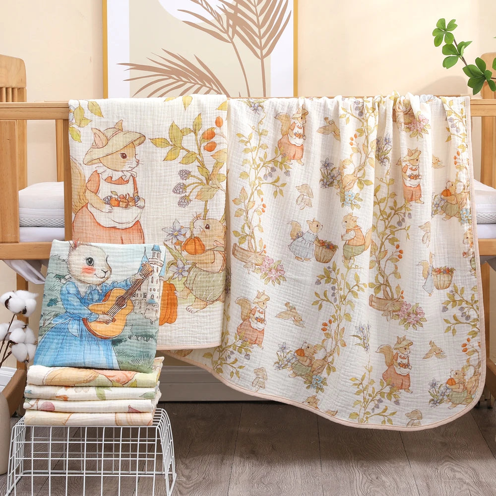 Soft Cotton Gauze Baby Blanket