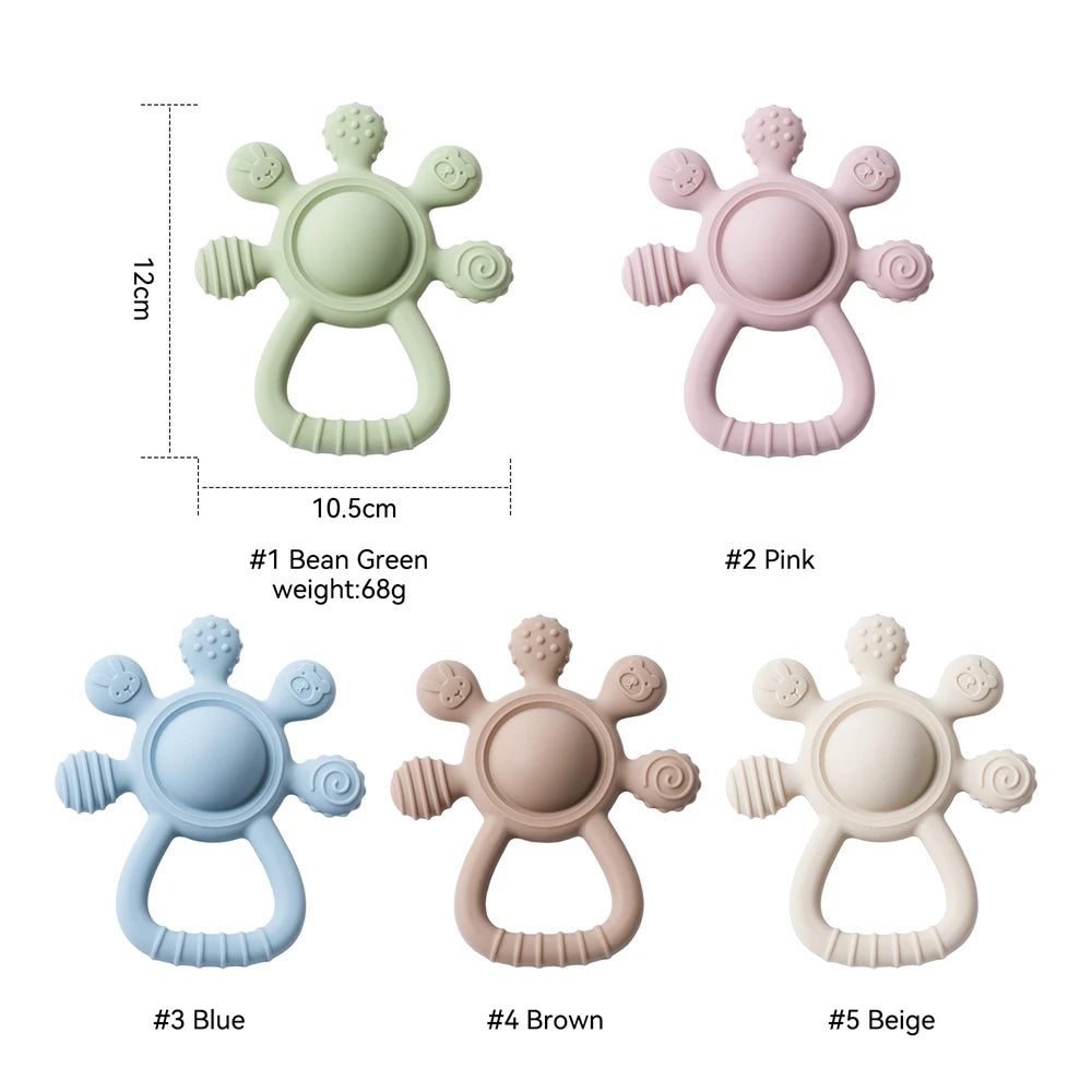 Silicone Baby Teether Rattle