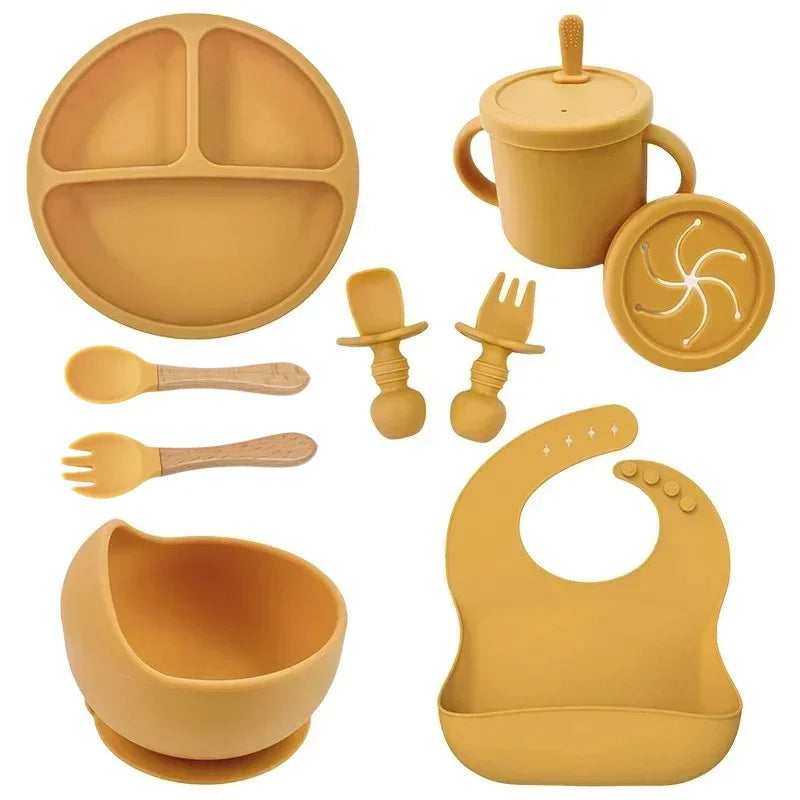 Silicone Baby Feeding Set – Bowl & Utensils