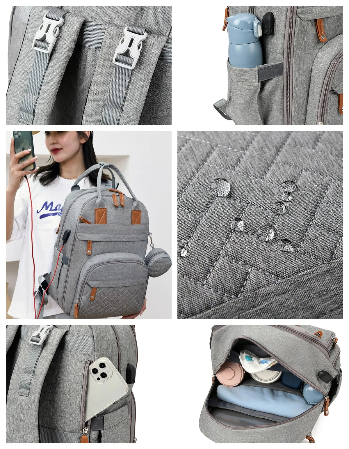 Large Capacity Diaper Backpack