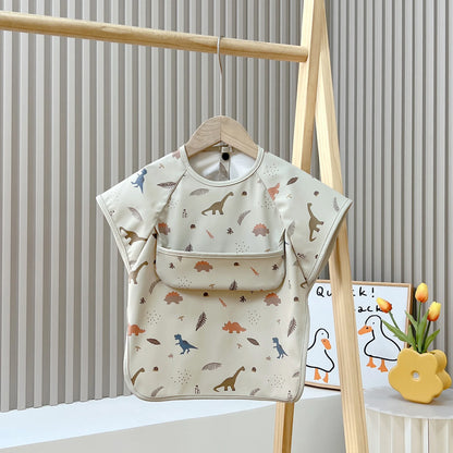 Waterproof Toddler Feeding Apron Bib (Short Sleeve)