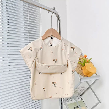 Waterproof Toddler Feeding Apron Bib (Short Sleeve)