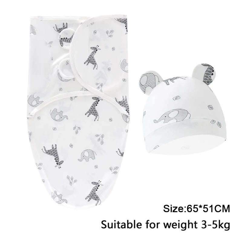 Newborn Swaddle Blanket & Hat Set
