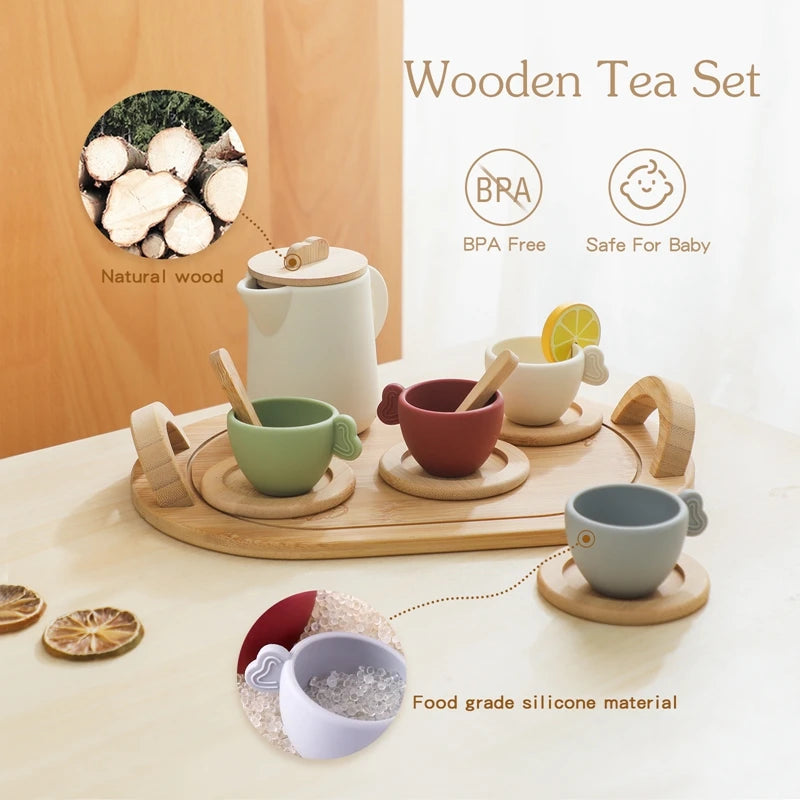 Wooden Montessori Tea Party Set