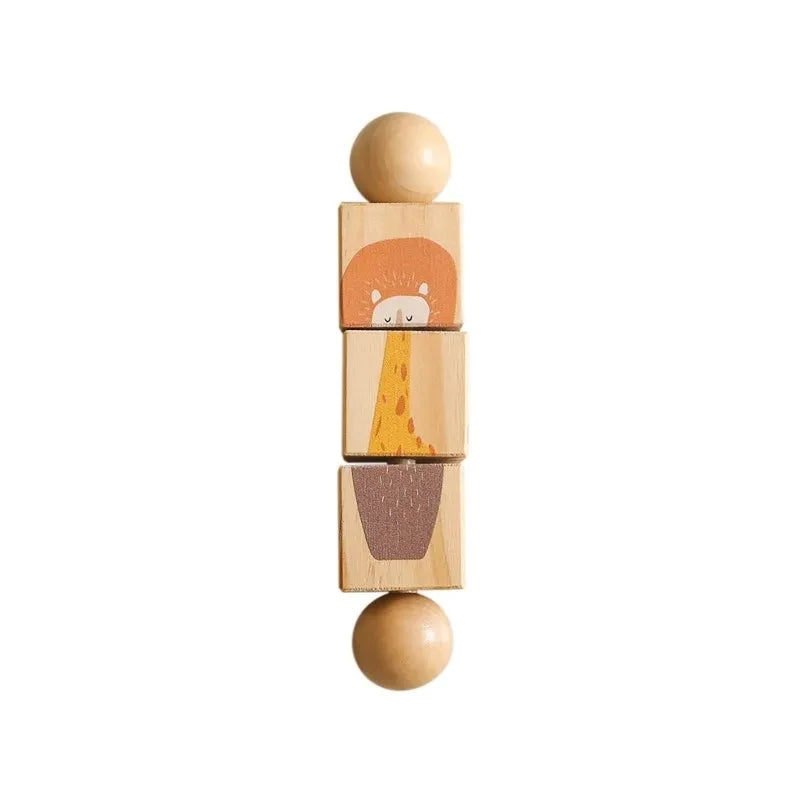 Baby Rattle Set with Silicone & Wooden Teethers