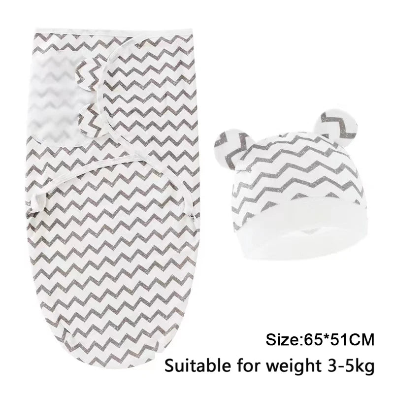 Newborn Swaddle Blanket & Hat Set