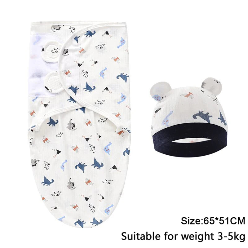 Newborn Swaddle Blanket & Hat Set
