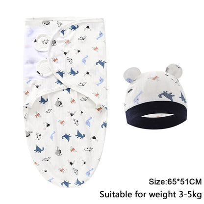 Newborn Swaddle Blanket & Hat Set