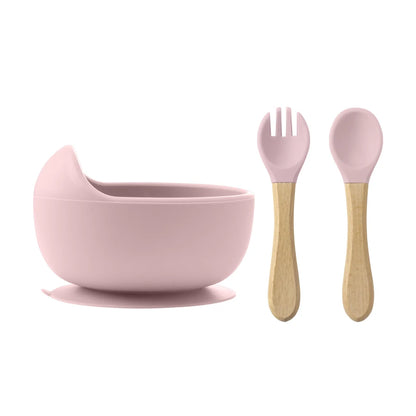 3-Pieces Silicone Feeding Set