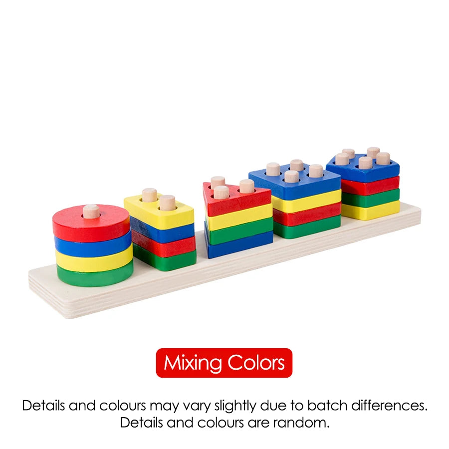 Montessori Wooden Stacking & Sorting Toy