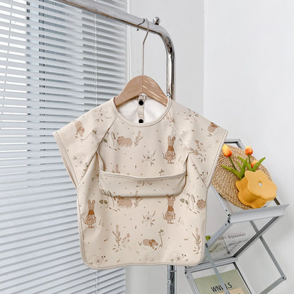 Waterproof Toddler Feeding Apron Bib (Short Sleeve)