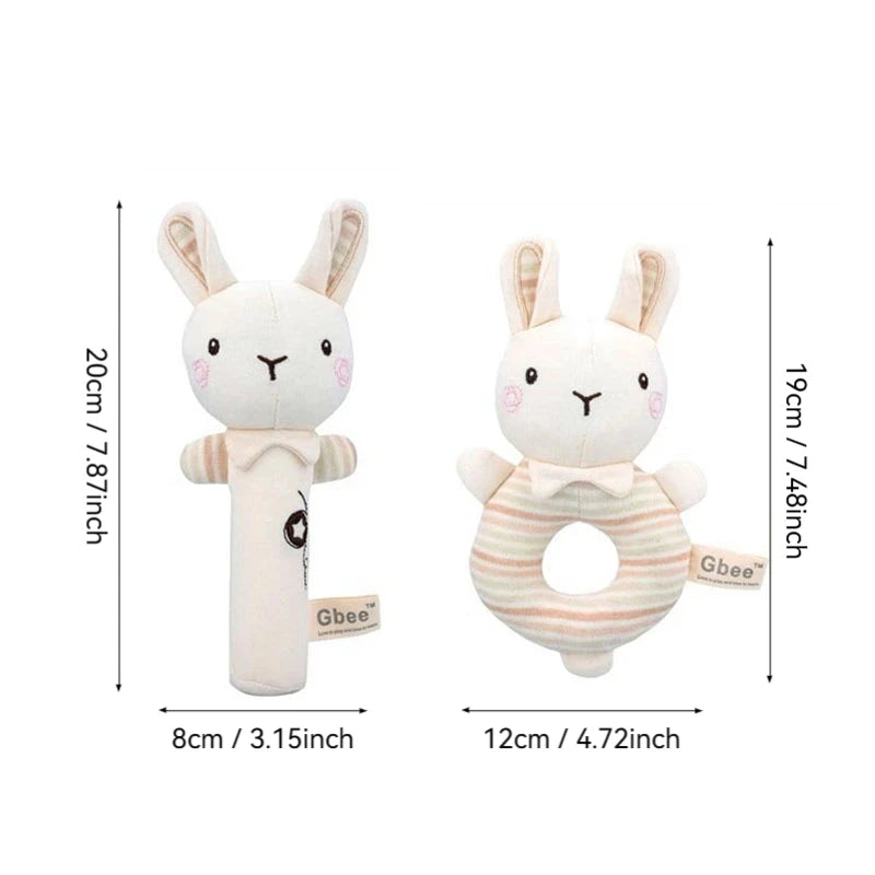 Organic Cotton Baby Rattle Toy