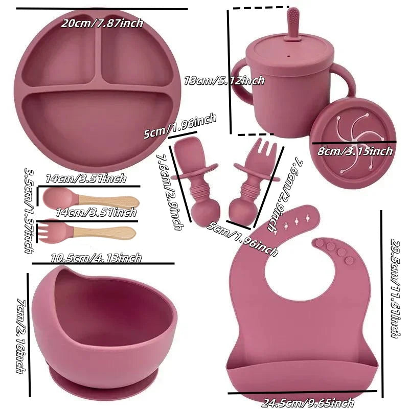 Silicone Baby Feeding Set – Bowl & Utensils