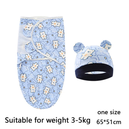 Newborn Swaddle Blanket & Hat Set