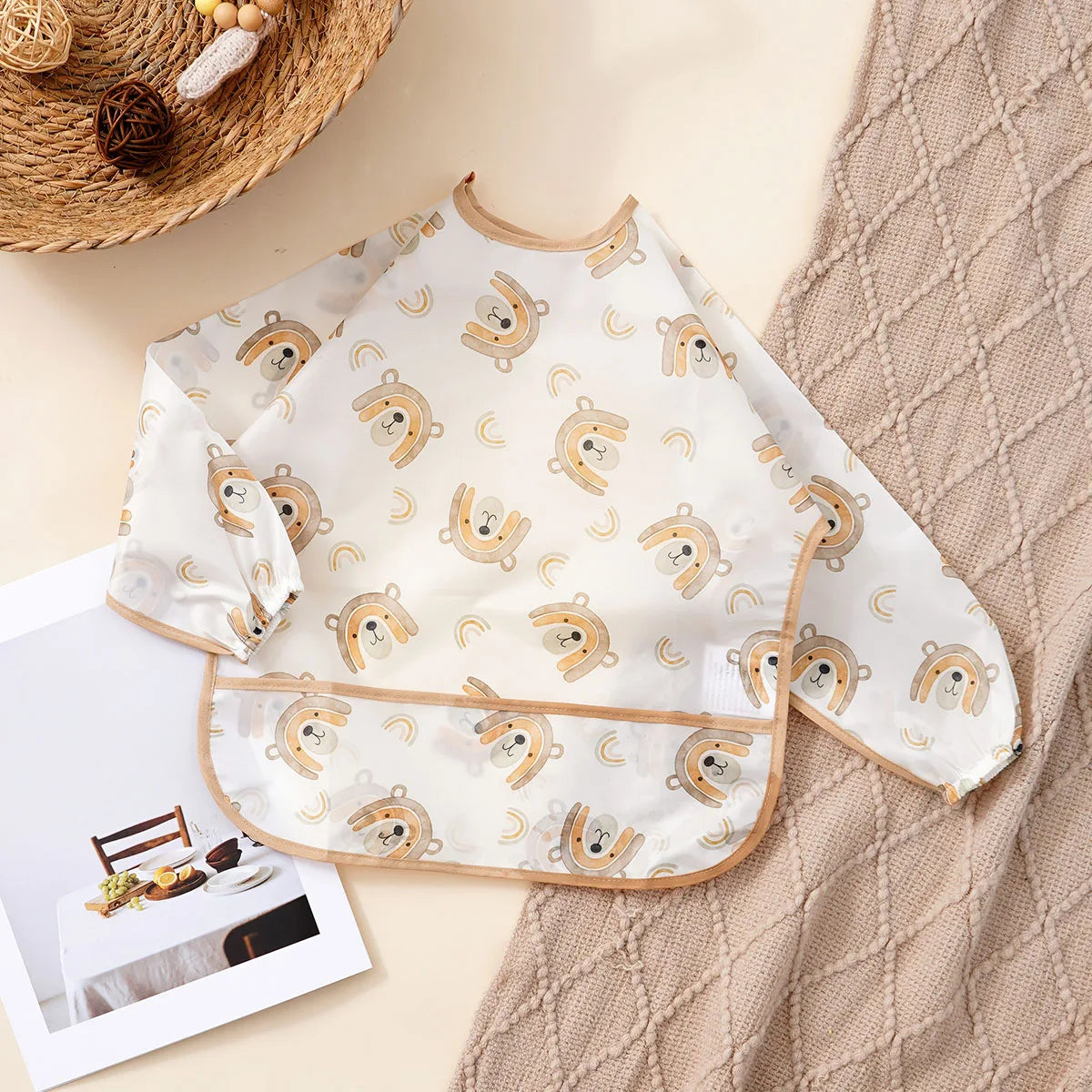 Waterproof Long Sleeve Baby Feeding Bib