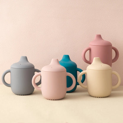 Silicone Straw Cup with Dual Lids