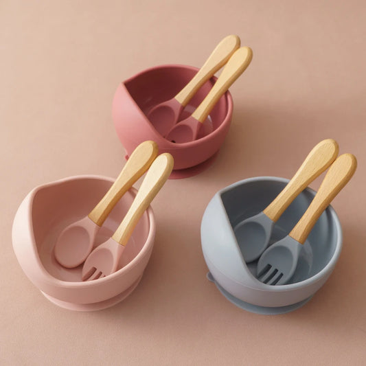 3-Pieces Silicone Feeding Set