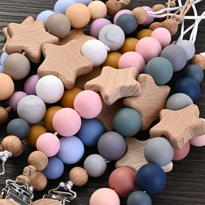 Attache-sucette en bois LittleNord