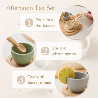 Wooden Montessori Tea Party Set