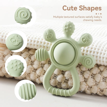 Silicone Baby Teether Rattle