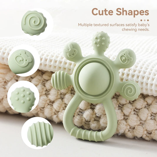 Silicone Baby Teether Rattle
