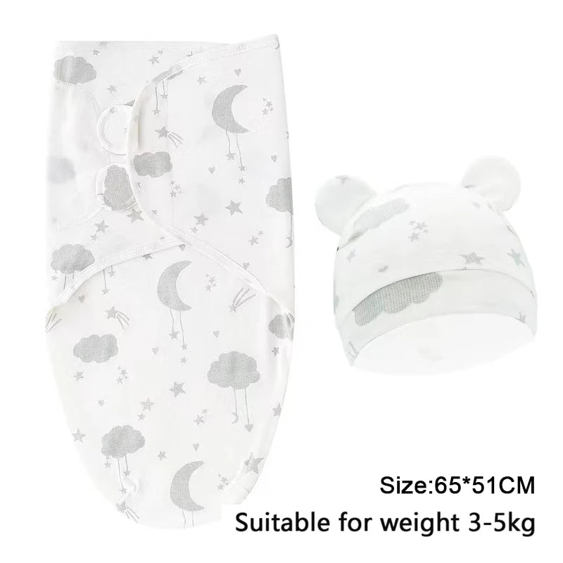 Newborn Swaddle Blanket & Hat Set