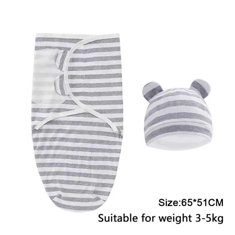 Newborn Swaddle Blanket & Hat Set