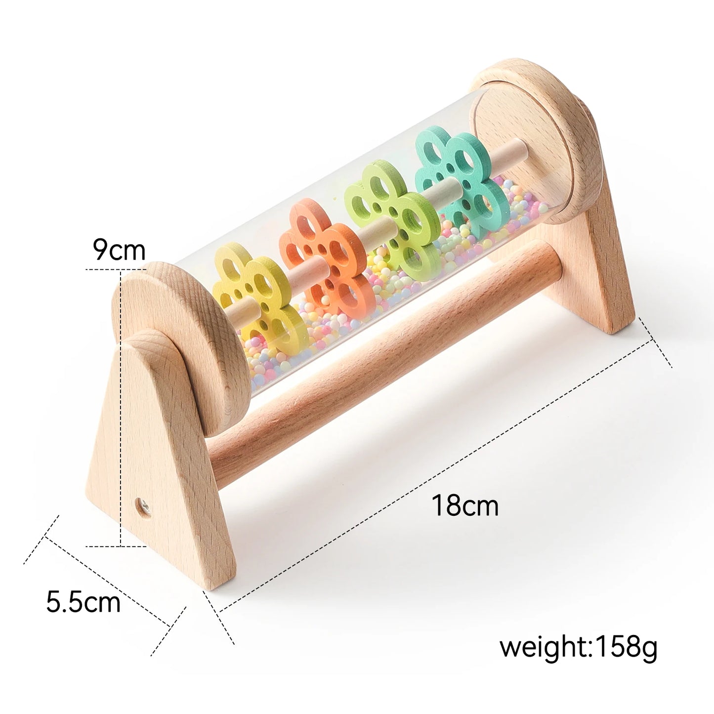 Wooden Montessori Rainmaker Rattle Toy