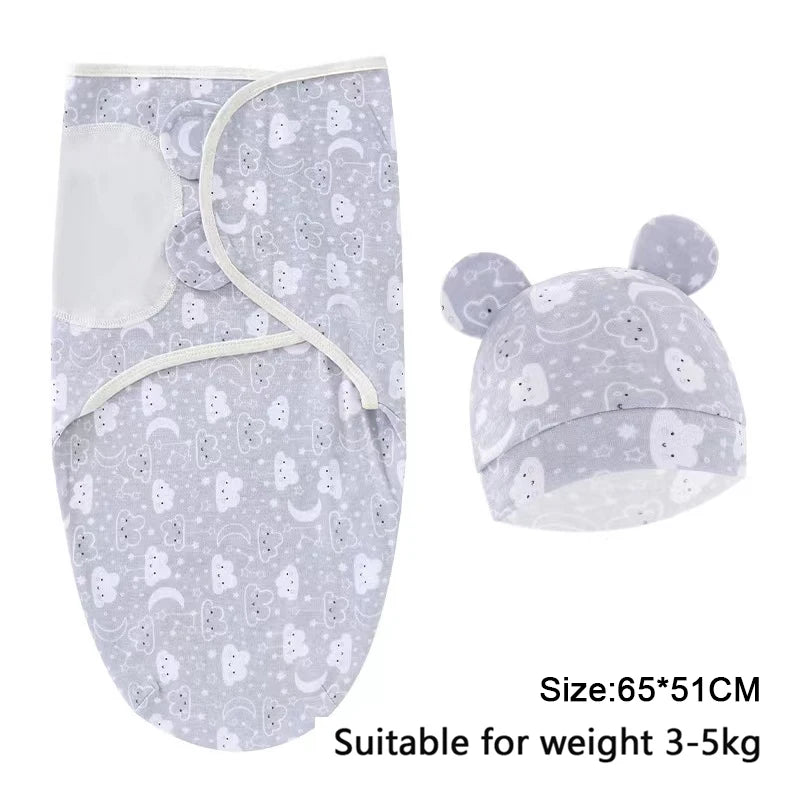 Newborn Swaddle Blanket & Hat Set