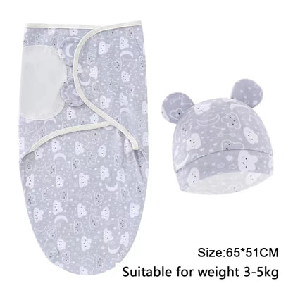 Newborn Swaddle Blanket & Hat Set