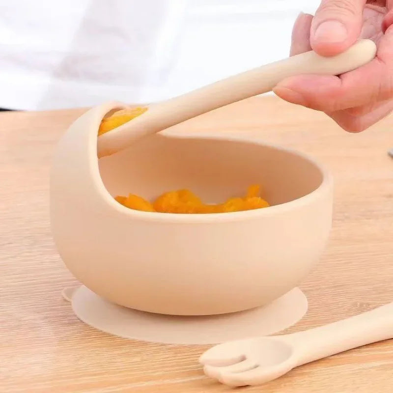 Silicone Baby Feeding Set – Bowl & Utensils