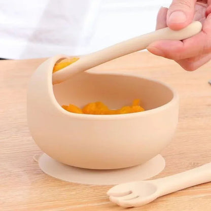 Silicone Baby Feeding Set – Bowl & Utensils