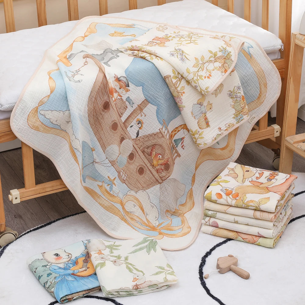 Soft Cotton Gauze Baby Blanket
