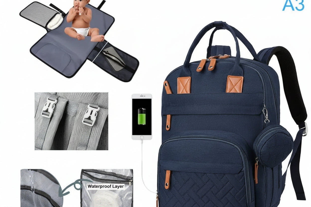 Large Capacity Diaper Backpack